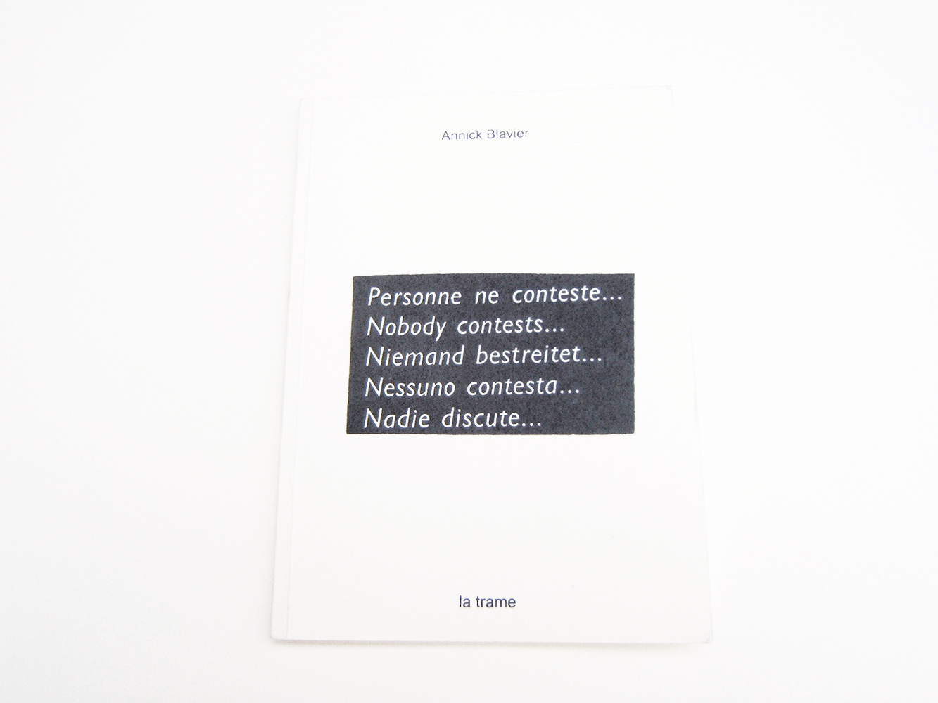 Livre Annick Blavier