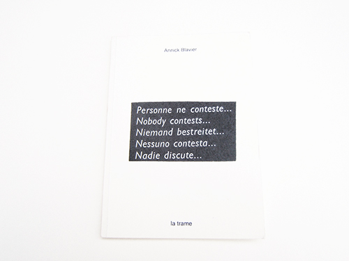 Livre Annick Blavier